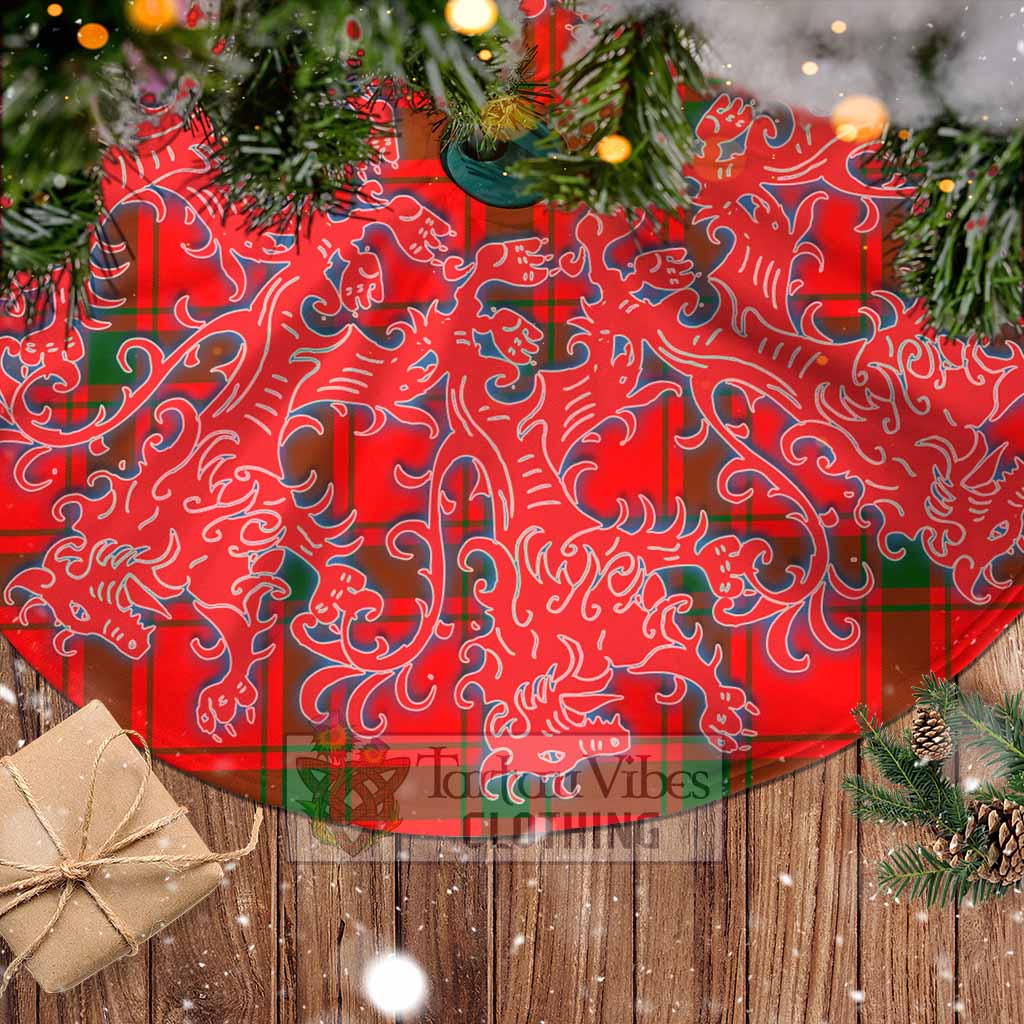 Darroch Tartan Christmas Tree Skirt Lion Rampant Style - Tartan Vibes Clothing