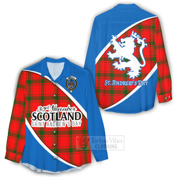 Darroch Family Crest Tartan Women's Casual Shirt Celebrate Saint Andrew's Day in Style - Tartan Vibes Clothing