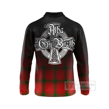 Darroch Tartan Long Sleeve Polo Shirt Featuring Alba Gu Brath Family Crest Celtic Inspired - Tartan Vibes Clothing