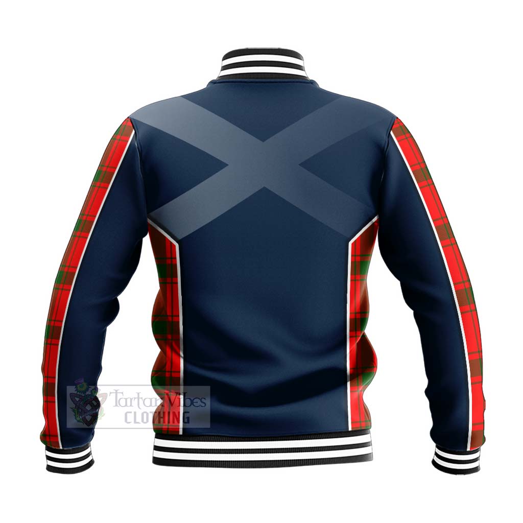 Darroch Tartan Baseball Jacket with Family Crest and Scottish Thistle Vibes Sport Style - Tartan Vibes Clothing