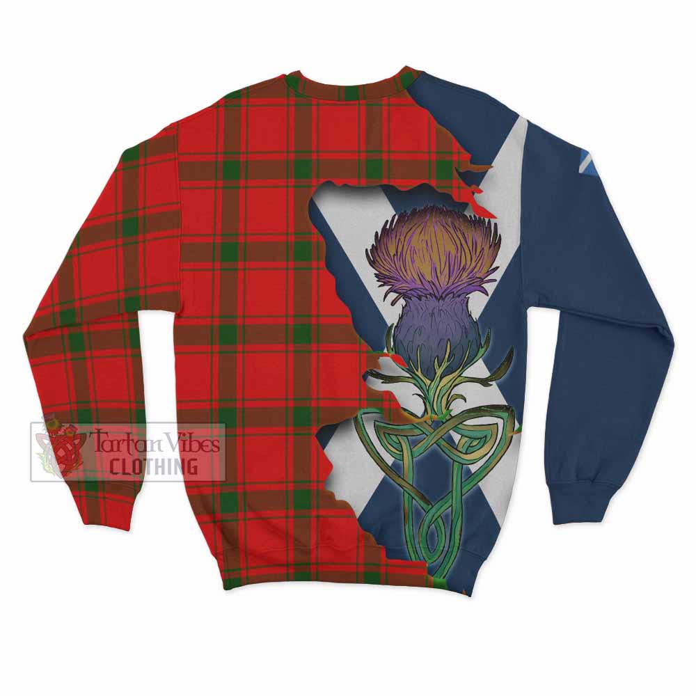 Darroch Tartan Family Crest Sweatshirt Scottish Thistle Celtic Inspired - Tartan Vibes Clothing