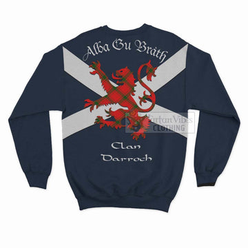 Darroch Tartan Lion Rampant Sweatshirt Proudly Display Your Heritage with Alba Gu Brath and Clan Name - Tartan Vibes Clothing
