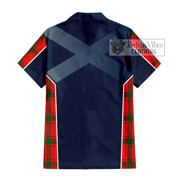 Darroch Tartan Hawaiian Shirt with Family Crest and Lion Rampant Vibes Sport Style - Tartan Vibes Clothing
