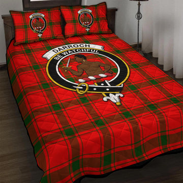 Darroch Tartan Quilt Bed Set with Family Crest - Tartan Vibes Clothing