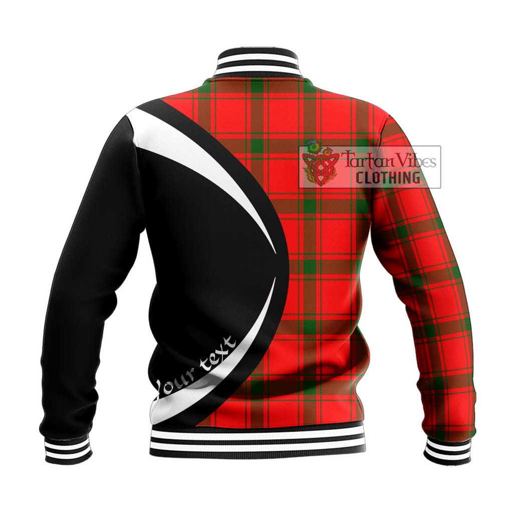 Darroch Tartan Baseball Jacket with Family Crest Circle Style - Tartan Vibes Clothing