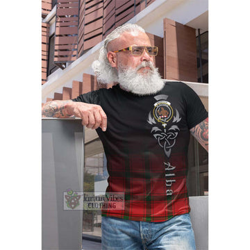 Darroch Tartan Cotton T-shirt Featuring Alba Gu Brath Family Crest Celtic Inspired