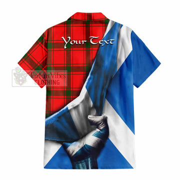 Darroch Tartan Hawaiian Shirt with Family Crest Scotland Patriotic Style - Tartan Vibes Clothing