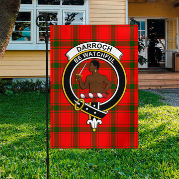 Darroch Tartan Flag with Family Crest