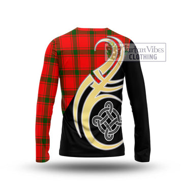 Darroch Tartan Long Sleeve T-Shirt with Family Crest and Celtic Symbol Style - Tartan Vibes Clothing