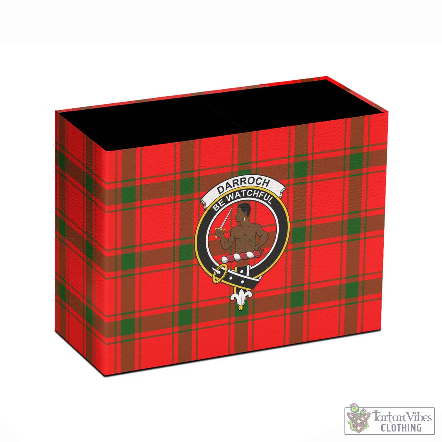 Darroch Tartan Pen Holder with Family Crest - Tartan Vibes Clothing