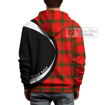 Darroch Tartan Hoodie with Family Crest Circle Style - Tartan Vibes Clothing