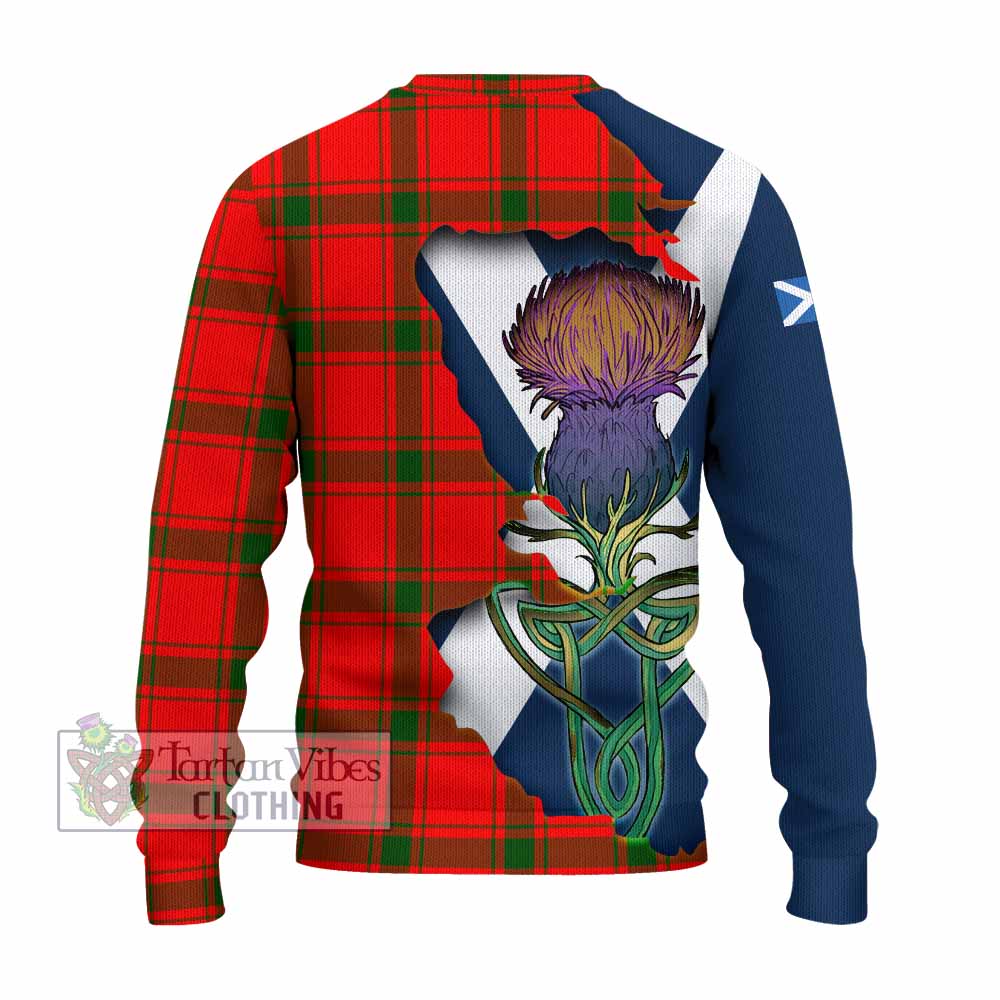 Darroch Tartan Family Crest Knitted Sweater Scottish Thistle Celtic Inspired - Tartan Vibes Clothing