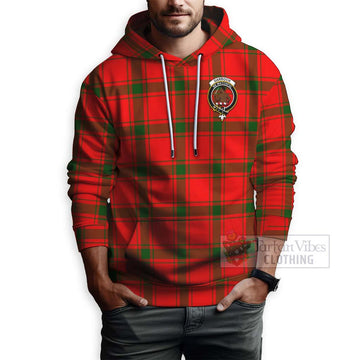 Darroch Tartan Hoodie with Family Crest Celtic Skull Style - Tartan Vibes Clothing