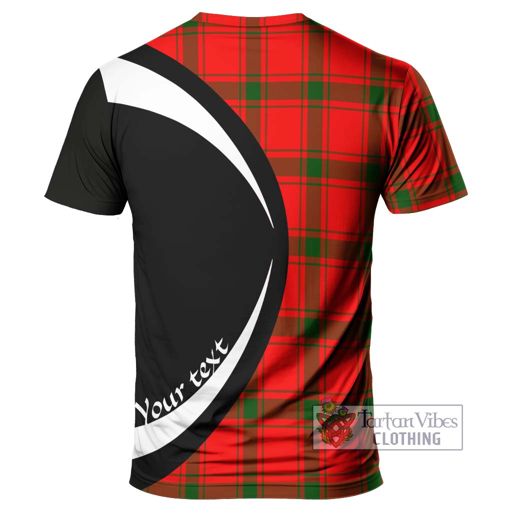 Darroch Tartan T-Shirt with Family Crest Circle Style - Tartan Vibes Clothing