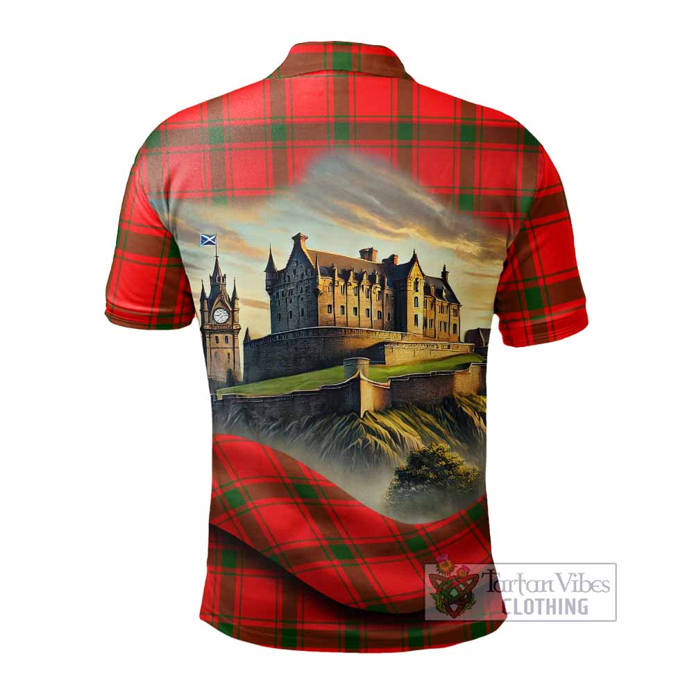 Tartan Vibes Clothing Darroch Tartan Family Crest Polo Shirt with Scottish Ancient Castle Stype