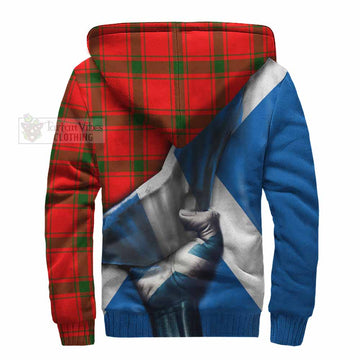 Darroch Tartan Sherpa Hoodie with Family Crest Scotland Patriotic Style - Tartan Vibes Clothing