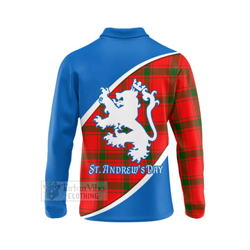 Darroch Family Crest Tartan Long Sleeve Polo Shirt Celebrate Saint Andrew's Day in Style - Tartan Vibes Clothing