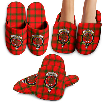 Darroch Tartan Home Slippers with Family Crest - Tartan Vibes Clothing