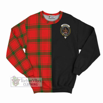 Darroch Tartan Sweatshirt with Family Crest and Half Of Me Style - Tartan Vibes Clothing