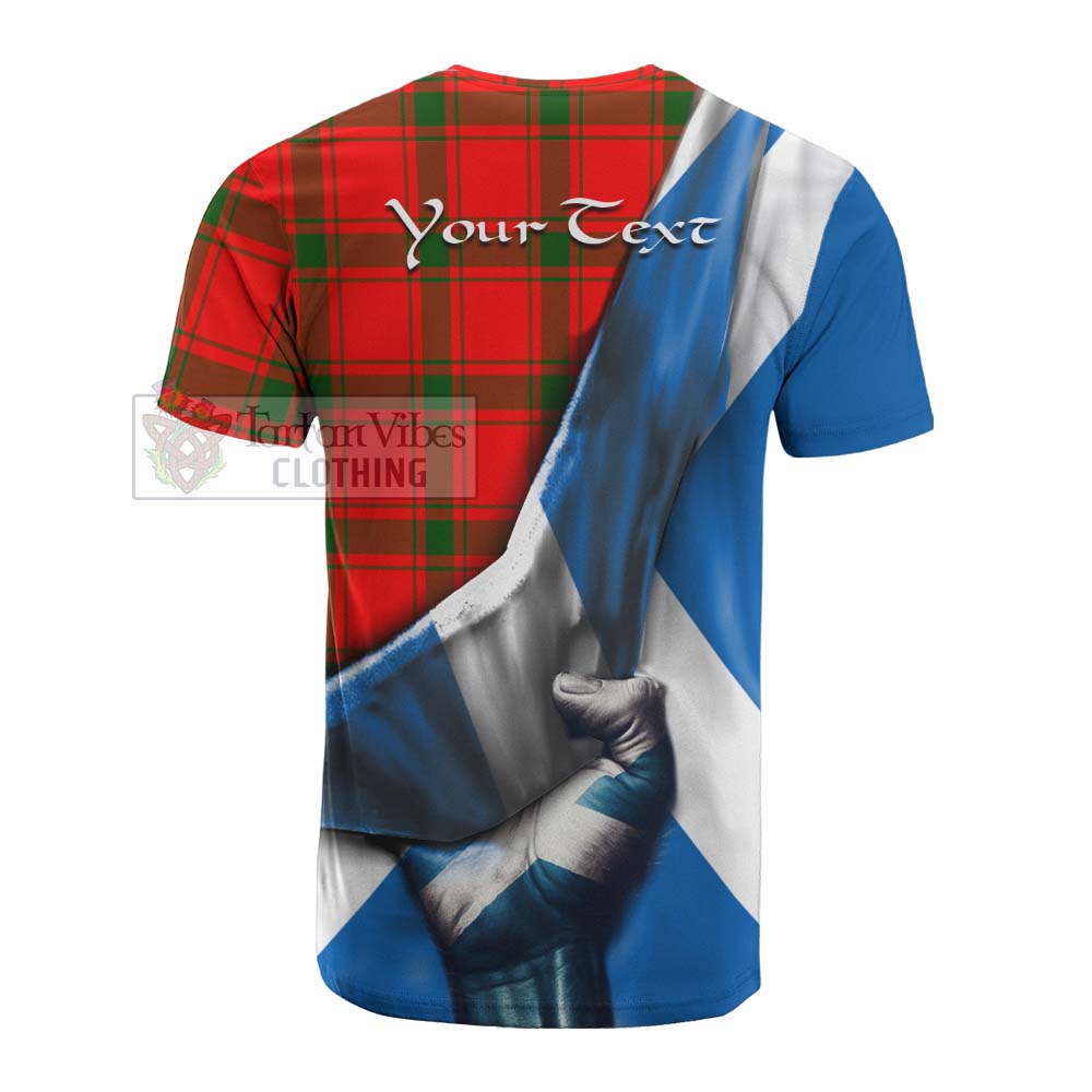 Tartan Vibes Clothing Darroch Tartan Cotton T-shirt with Family Crest Scotland Patriotic Style