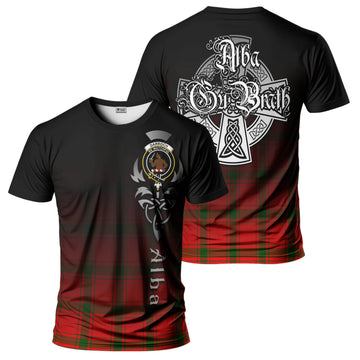 Darroch Tartan T-Shirt Featuring Alba Gu Brath Family Crest Celtic Inspired - Tartan Vibes Clothing