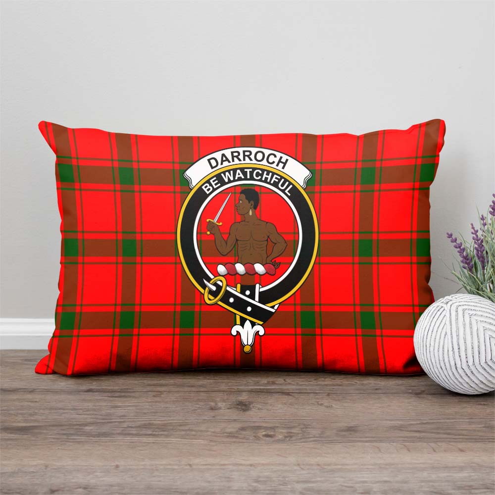 Darroch Tartan Pillow Cover with Family Crest - Tartan Vibes Clothing