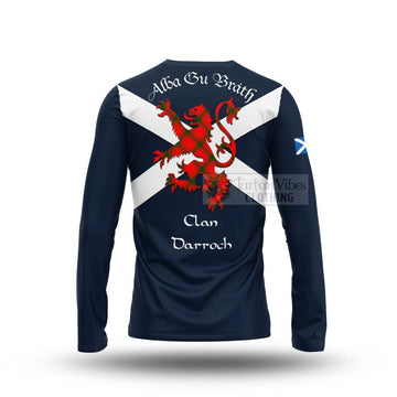 Darroch Tartan Lion Rampant Long Sleeve T-Shirt Proudly Display Your Heritage with Alba Gu Brath and Clan Name - Tartan Vibes Clothing
