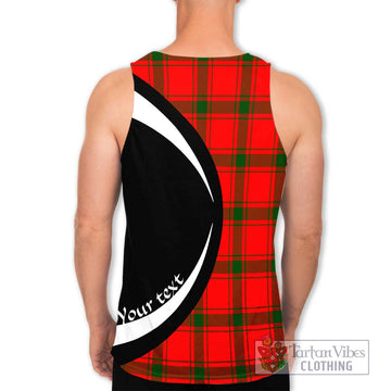 Darroch Tartan Men's Tank Top with Family Crest Circle Style - Tartan Vibes Clothing