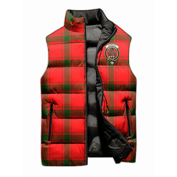 Darroch Tartan Sleeveless Puffer Jacket with Family Crest - Tartan Vibes Clothing