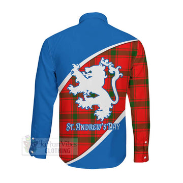 Darroch Family Crest Tartan Long Sleeve Button Shirt Celebrate Saint Andrew's Day in Style Men's Shirt - Tartan Vibes Clothing