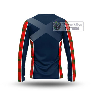 Darroch Tartan Long Sleeve T-Shirt with Family Crest and Lion Rampant Vibes Sport Style - Tartan Vibes Clothing