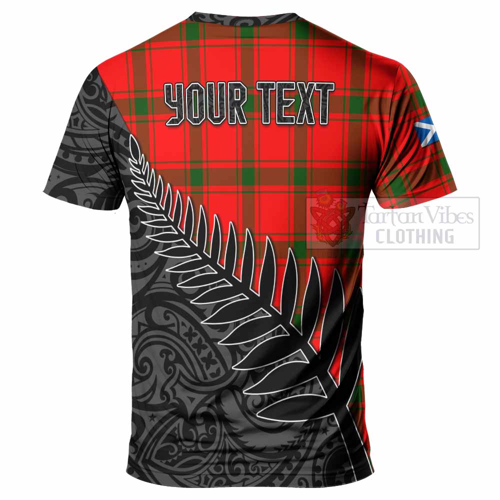 Darroch Crest Tartan T-Shirt with New Zealand Silver Fern Half Style - Tartan Vibes Clothing