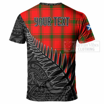 Darroch Crest Tartan T-Shirt with New Zealand Silver Fern Half Style - Tartan Vibes Clothing