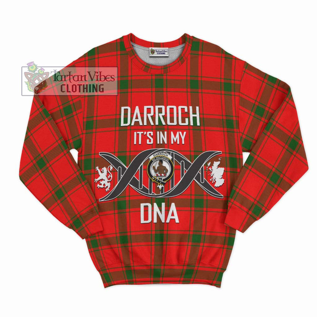 Darroch Tartan Sweatshirt with Family Crest DNA In Me Style - Tartan Vibes Clothing