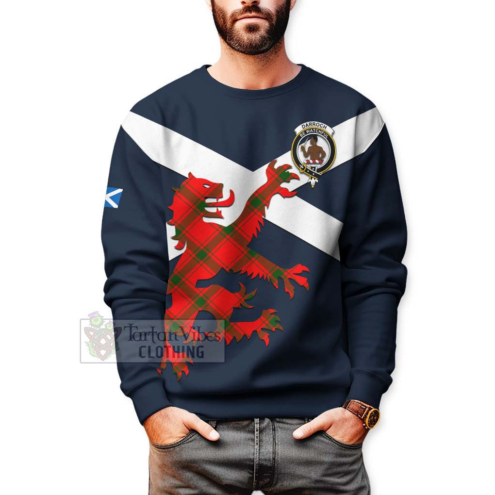 Darroch Tartan Lion Rampant Sweatshirt Proudly Display Your Heritage with Alba Gu Brath and Clan Name - Tartan Vibes Clothing