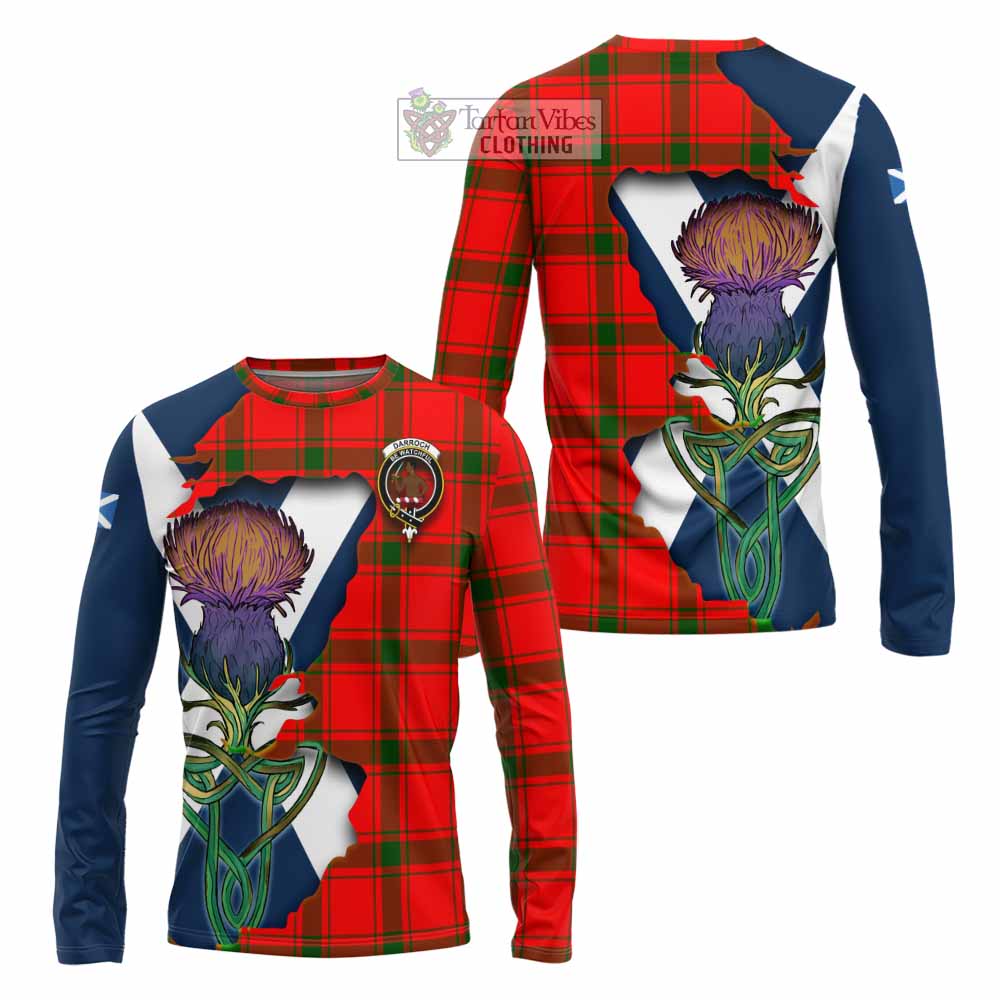 Darroch Tartan Family Crest Long Sleeve T-Shirt Scottish Thistle Celtic Inspired - Tartan Vibes Clothing