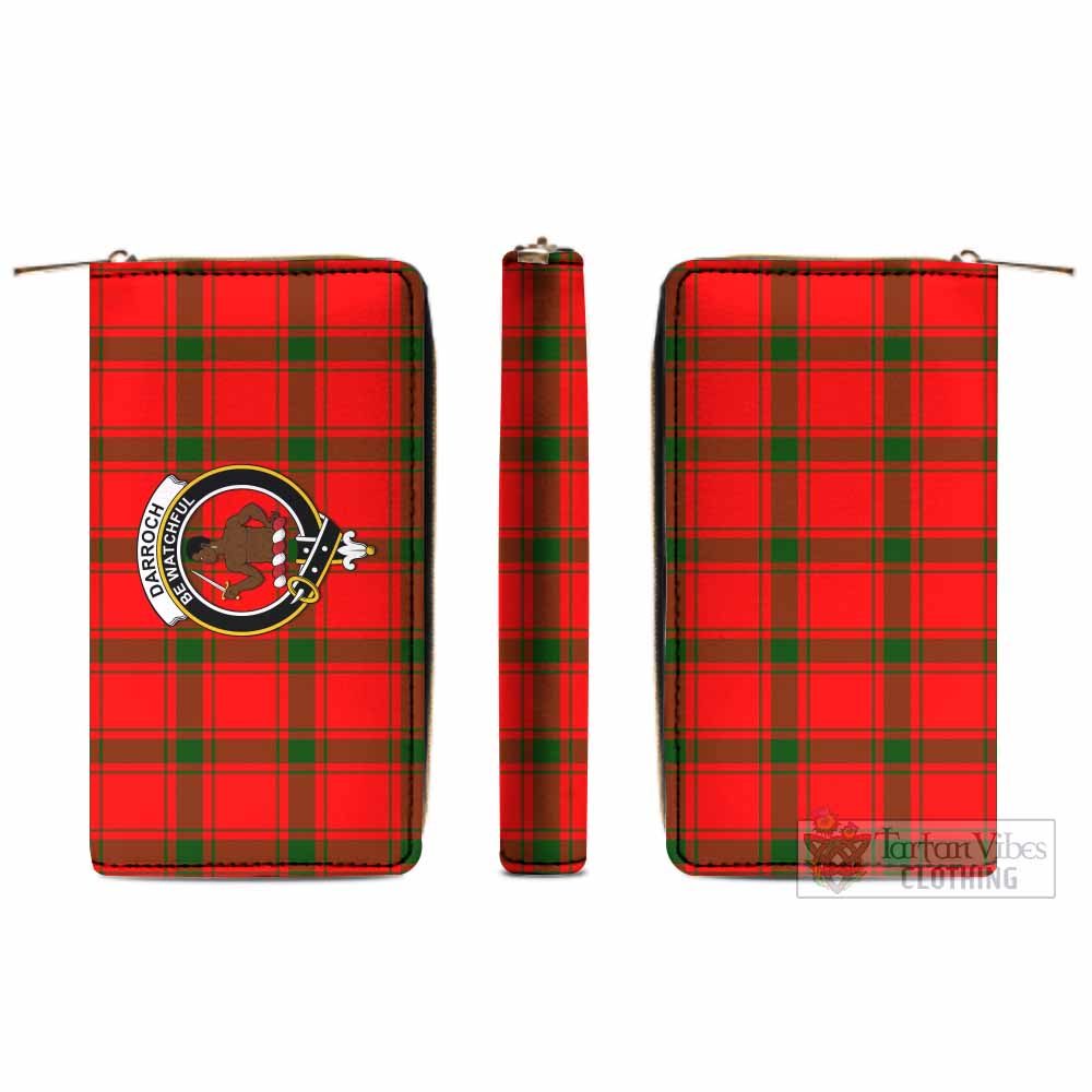 Darroch Tartan Women's Leather Wallet with Family Crest - Tartan Vibes Clothing