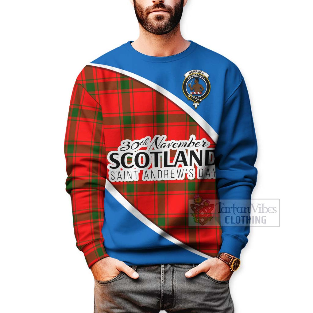 Darroch Family Crest Tartan Sweatshirt Celebrate Saint Andrew's Day in Style - Tartan Vibes Clothing