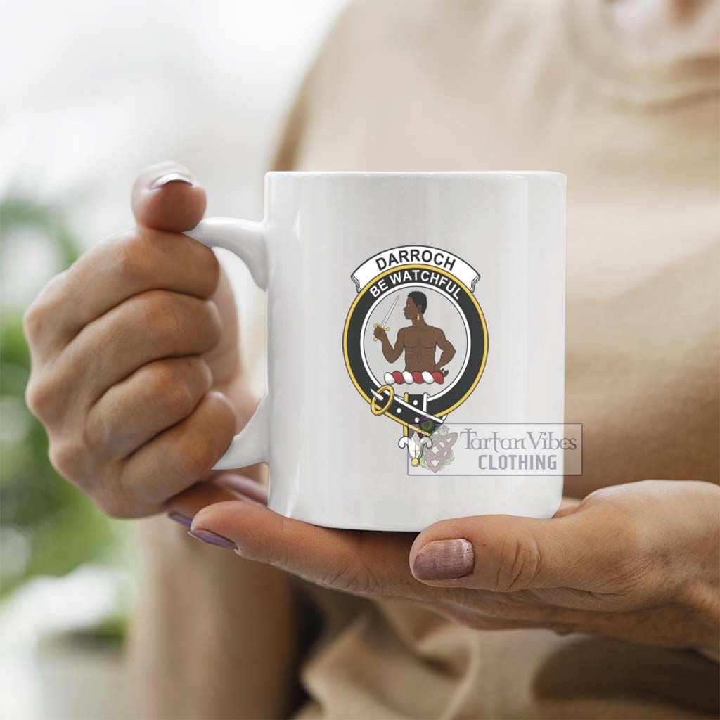 Darroch Family Crest Ceramic Mug - 2D-tartanvibesclothing