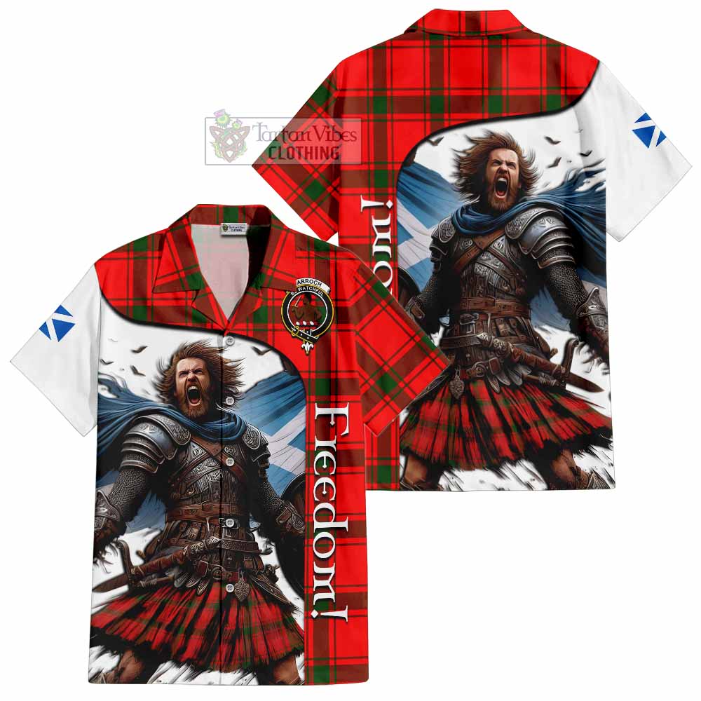 Darroch Crest Tartan Hawaiian Shirt Inspired by the Freedom of Scottish Warrior - Tartan Vibes Clothing