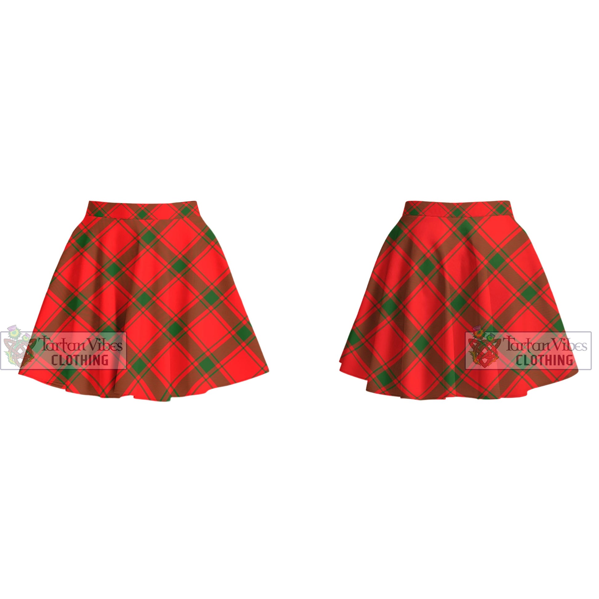 Darroch Tartan Women's Plated Mini Skirt Cross Style - Tartan Vibes Clothing