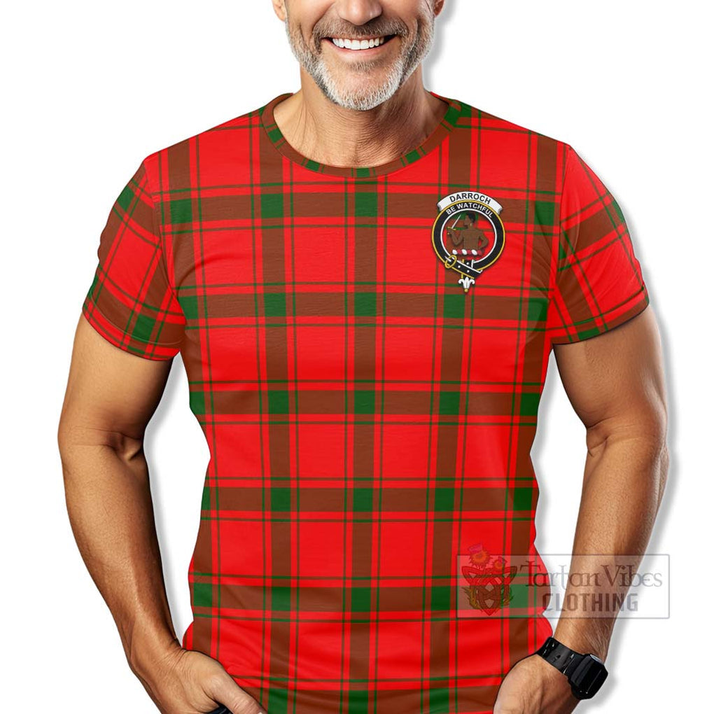 Darroch Tartan T-Shirt with Family Crest Celtic Skull Style - Tartan Vibes Clothing