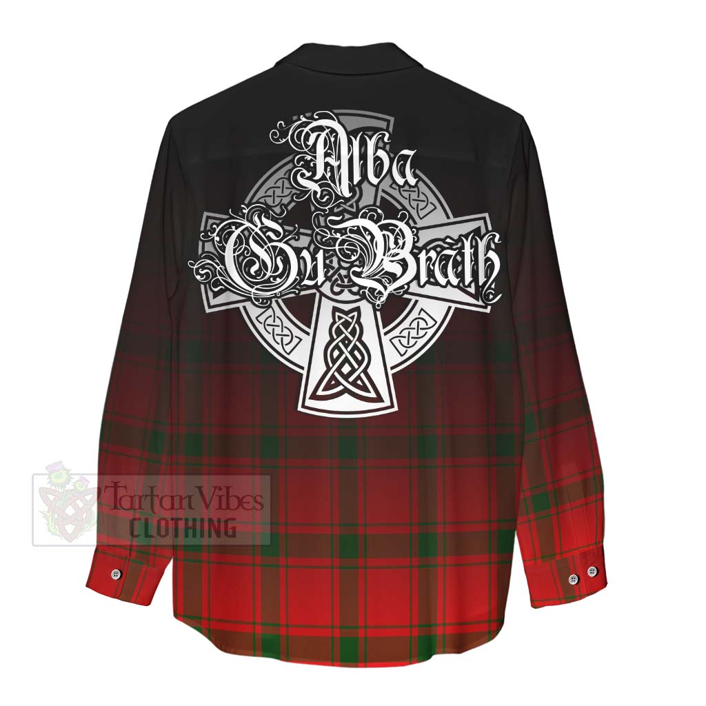 Darroch Tartan Women's Casual Shirt Featuring Alba Gu Brath Family Crest Celtic Inspired - Tartan Vibes Clothing