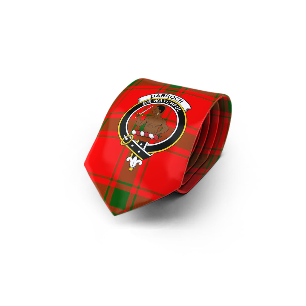 Darroch Tartan Classic Necktie with Family Crest - Tartan Vibes Clothing