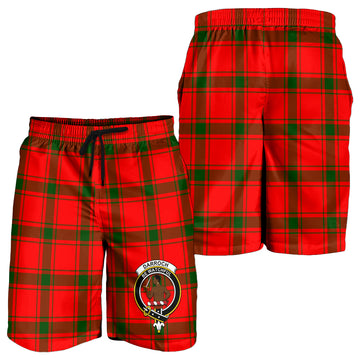 Darroch Tartan Mens Shorts with Family Crest - Tartan Vibes Clothing