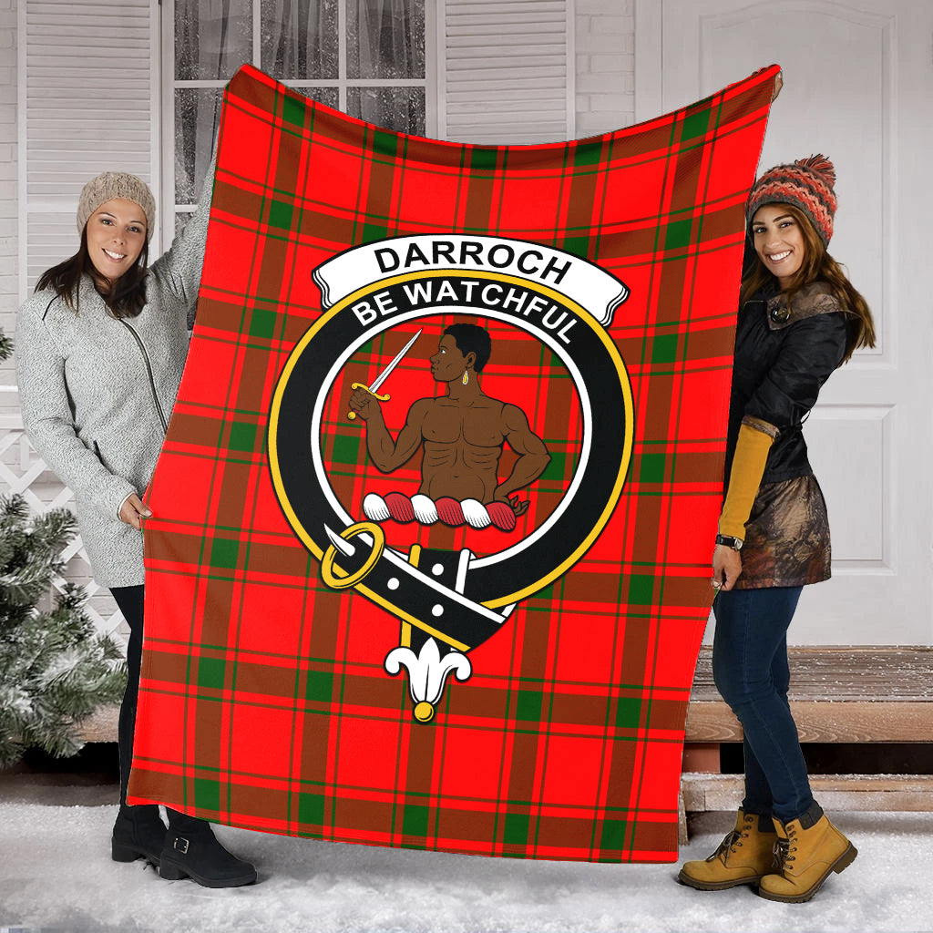 Darroch Tartan Blanket with Family Crest - Tartan Vibes Clothing
