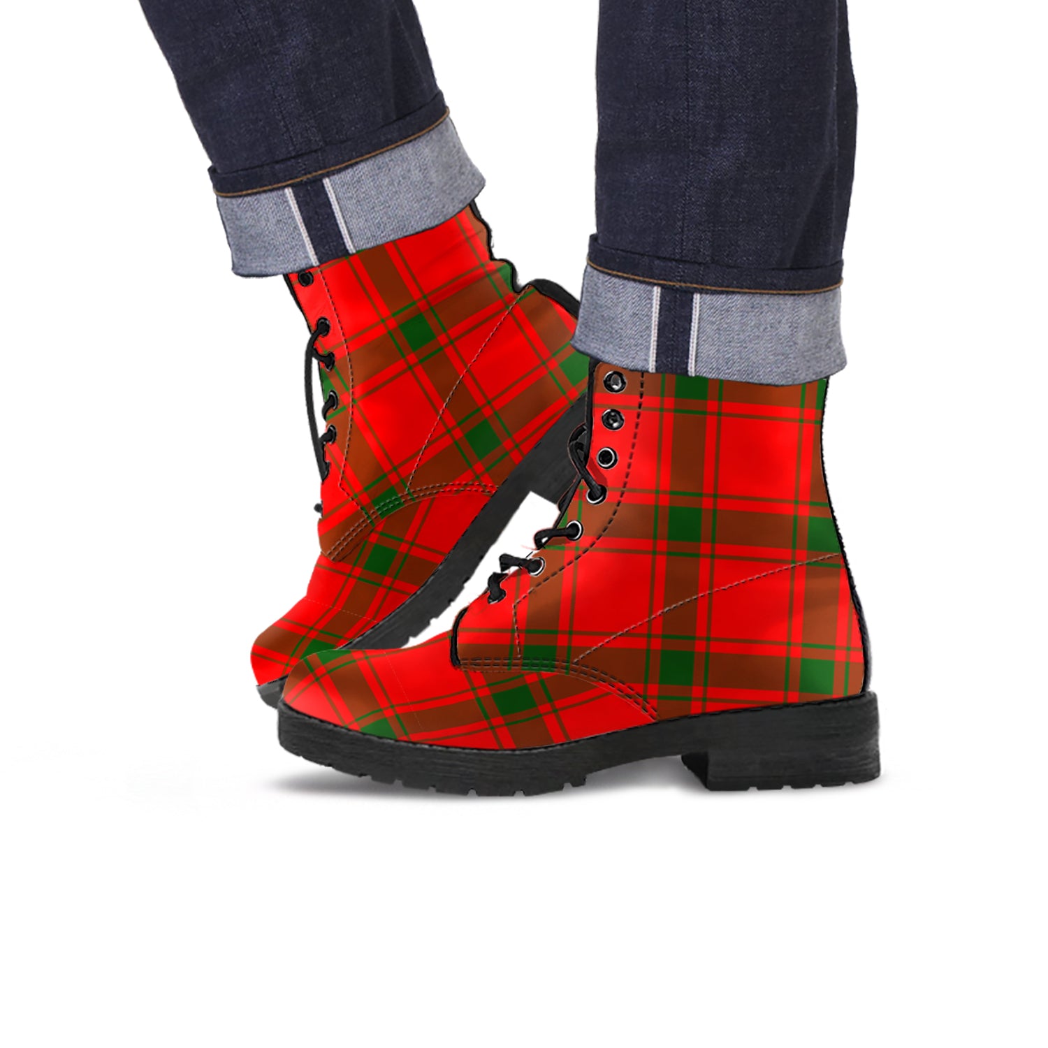 Darroch Tartan Leather Boots - Tartan Vibes Clothing