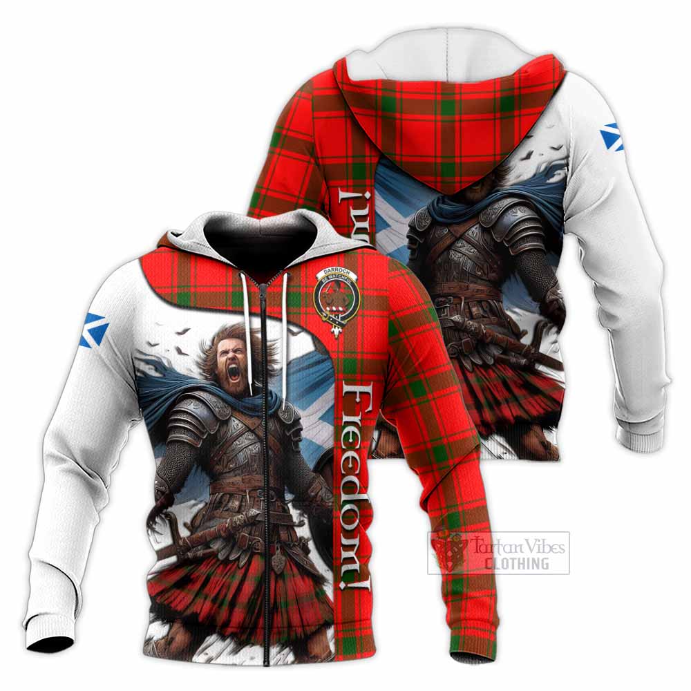 Tartan Vibes Clothing Darroch Crest Tartan Knitted Hoodie Inspired by the Freedom of Scottish Warrior
