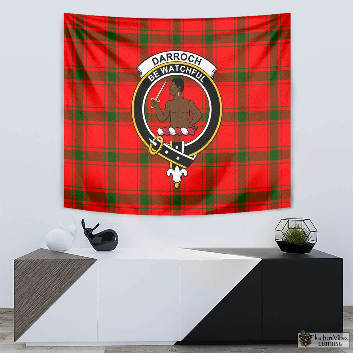 Darroch Tartan Tapestry Wall Hanging and Home Decor for Room with Family Crest - Tartan Vibes Clothing