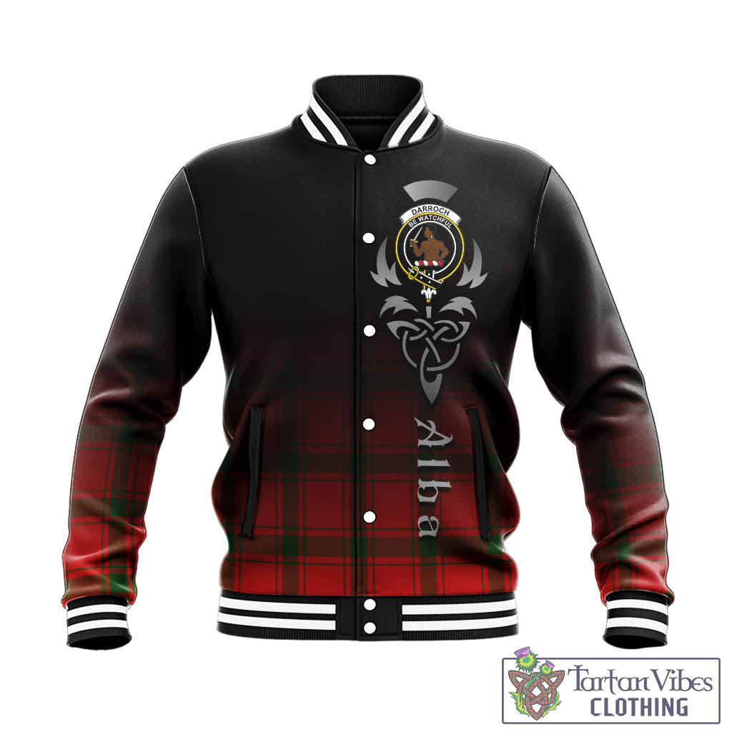 Darroch Tartan Baseball Jacket Featuring Alba Gu Brath Family Crest Celtic Inspired - Tartan Vibes Clothing